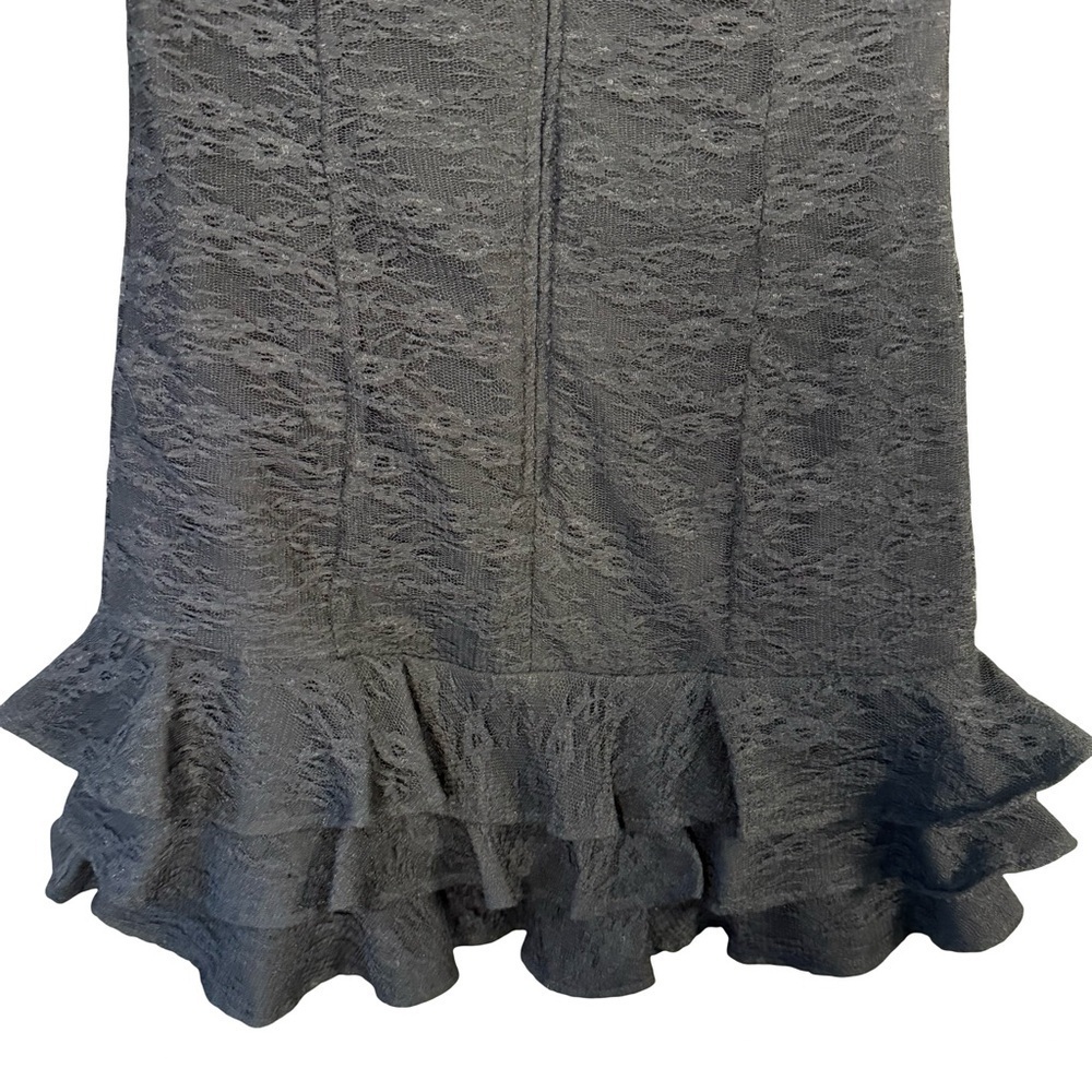 Urban Behavior Black Lace Strapless Micro Mini Dress Size M Y2K Clubwear - Picture 12 of 13